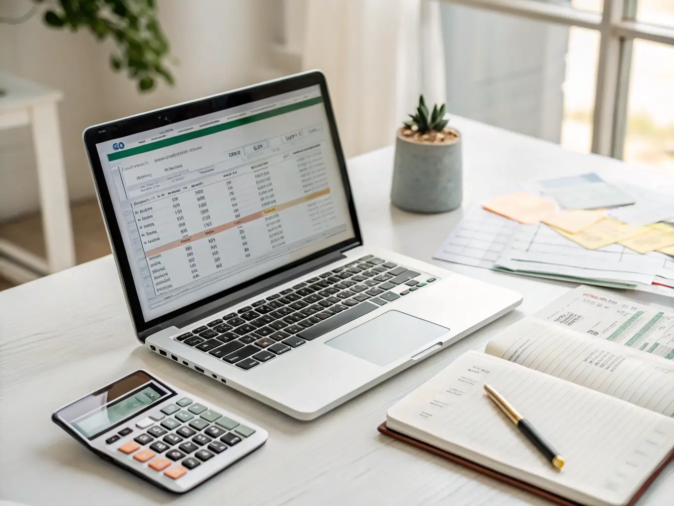 A professional workspace featuring a Mercury credit card on a desk with a laptop displaying financial data, symbolizing Mercury's focus on modern financial solutions.